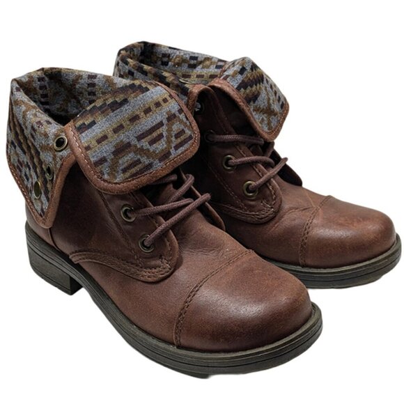 Natural Reflections Ankle Boots Womens 7 Cuffed Lace Up N32231-BA Bootie… - Picture 1 of 10